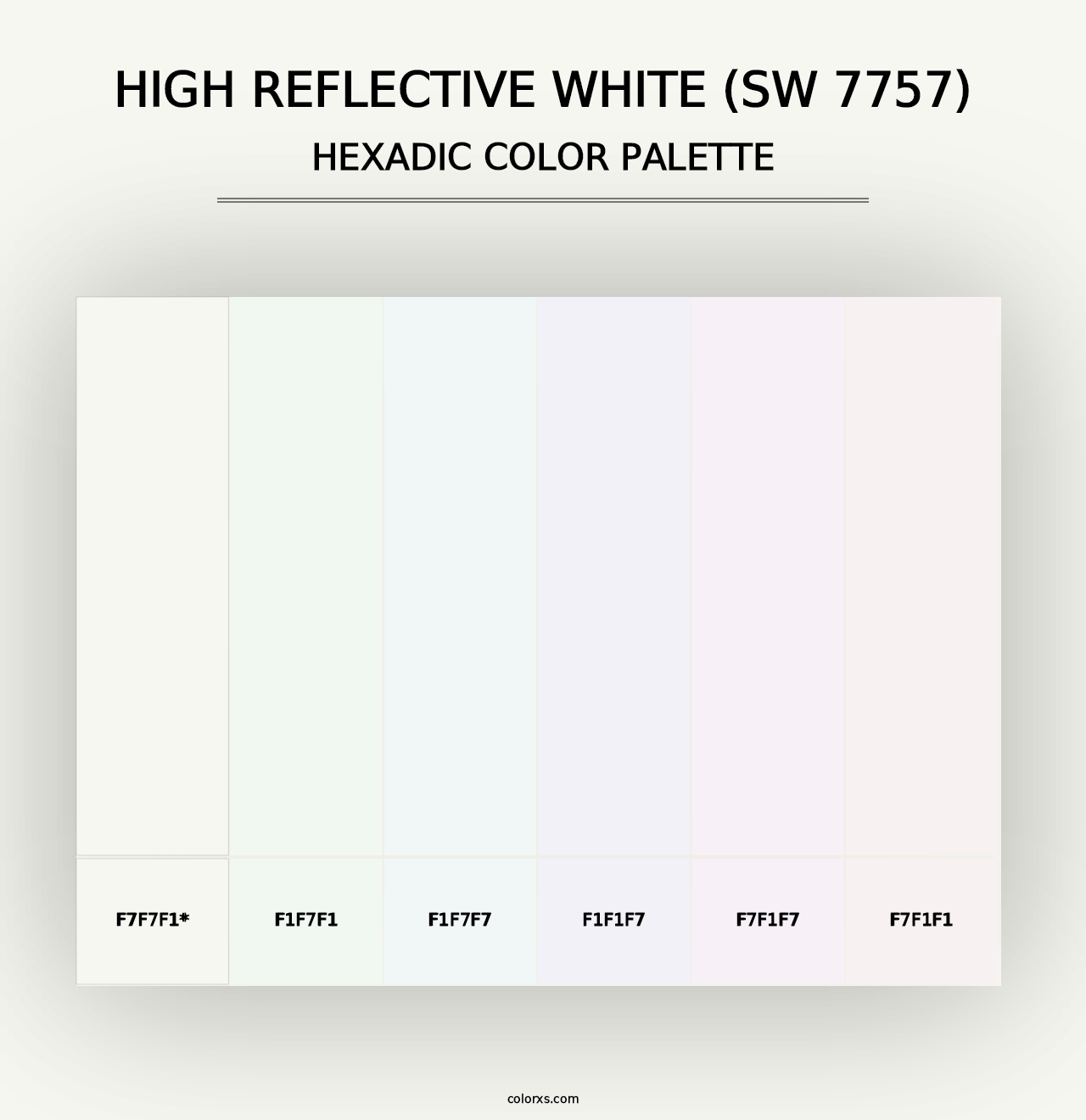 High Reflective White (SW 7757) - Hexadic Color Palette