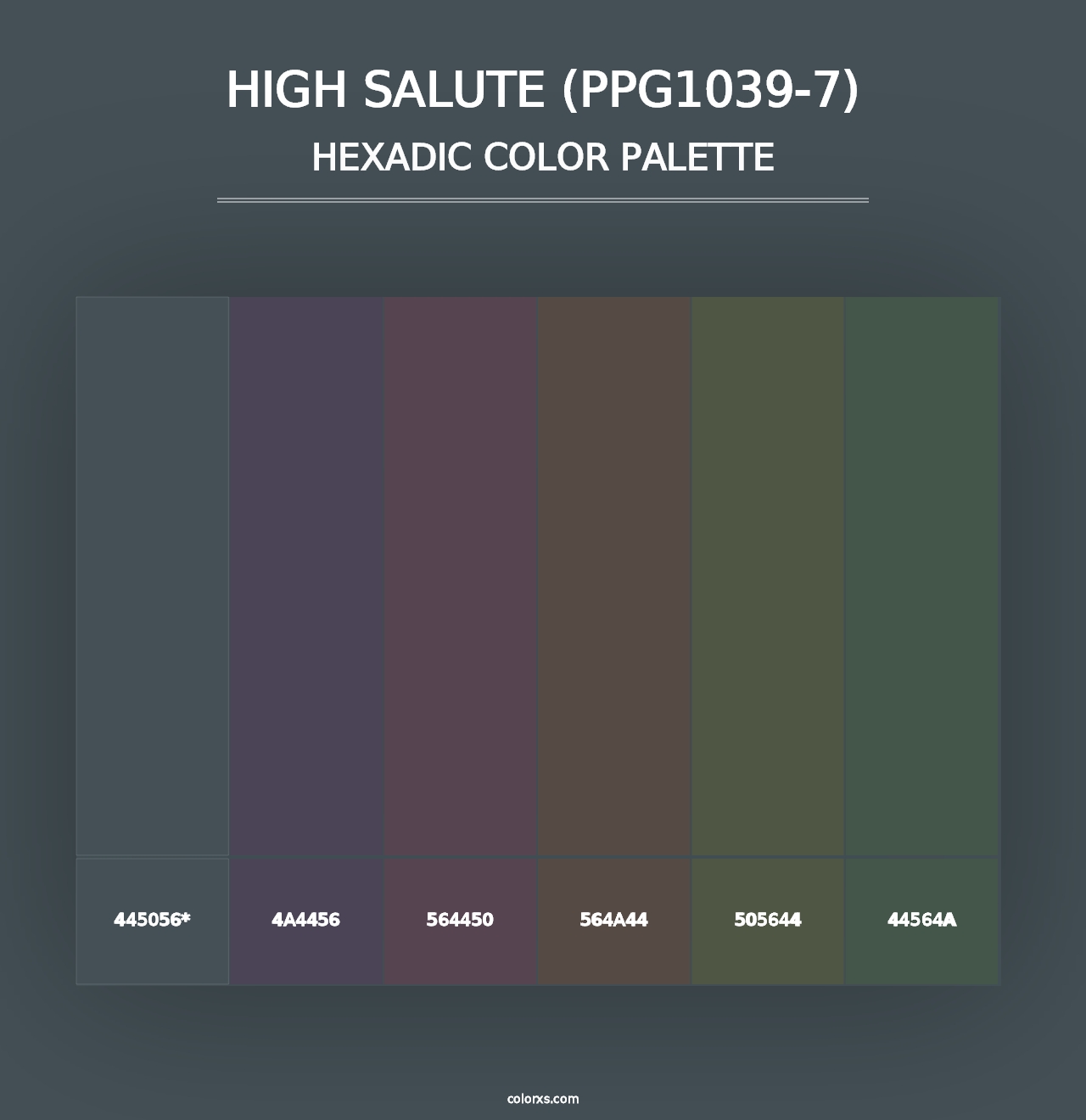 High Salute (PPG1039-7) - Hexadic Color Palette