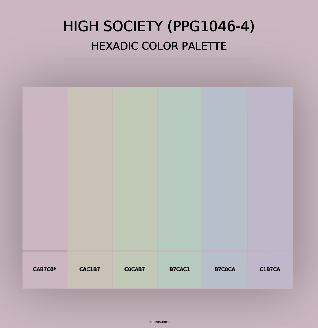 High Society (PPG1046-4) - Hexadic Color Palette