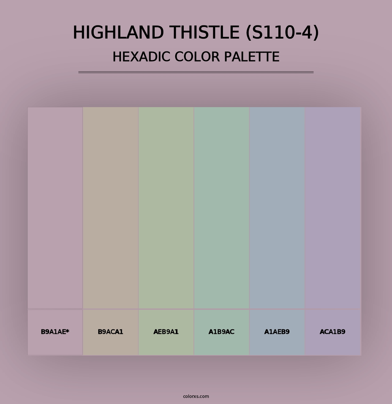 Highland Thistle (S110-4) - Hexadic Color Palette