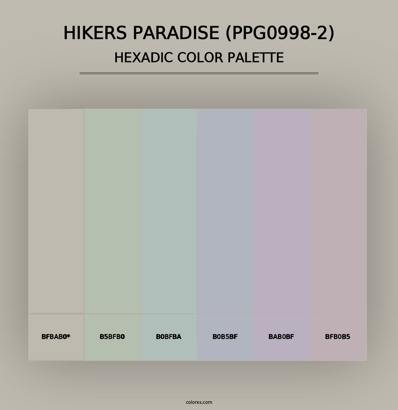 Hikers Paradise (PPG0998-2) - Hexadic Color Palette