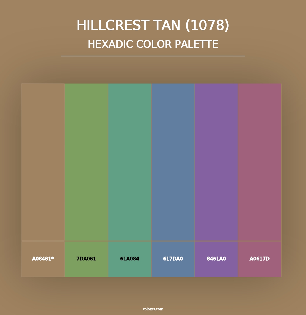 Hillcrest Tan (1078) - Hexadic Color Palette