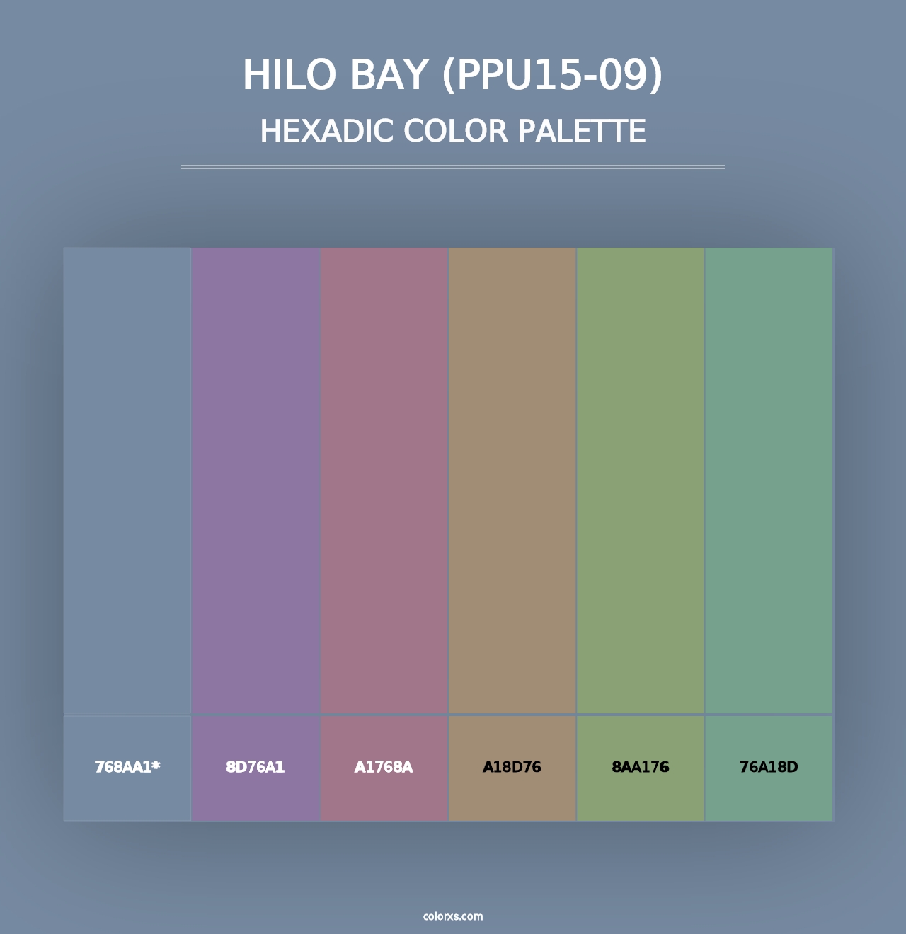 Hilo Bay (PPU15-09) - Hexadic Color Palette