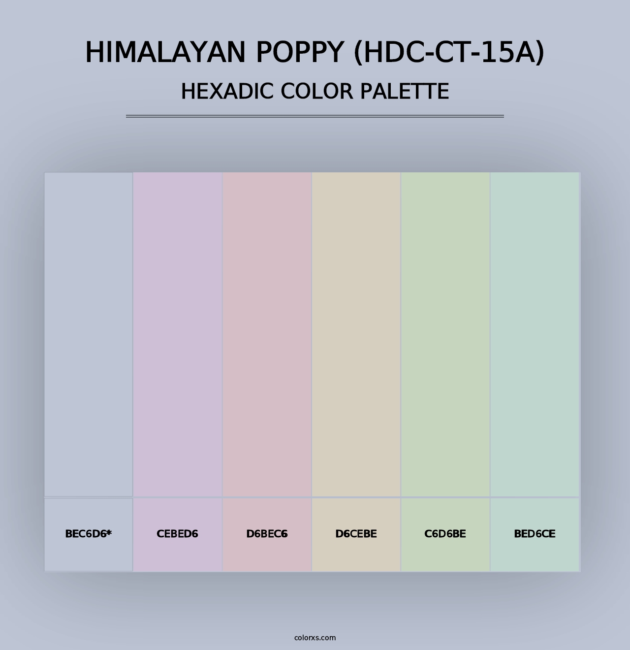 Himalayan Poppy (HDC-CT-15A) - Hexadic Color Palette