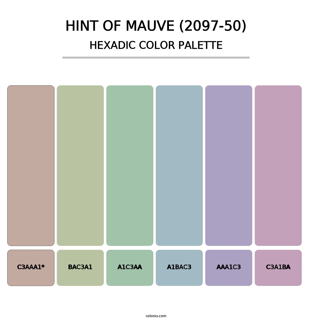 Hint of Mauve (2097-50) - Hexadic Color Palette