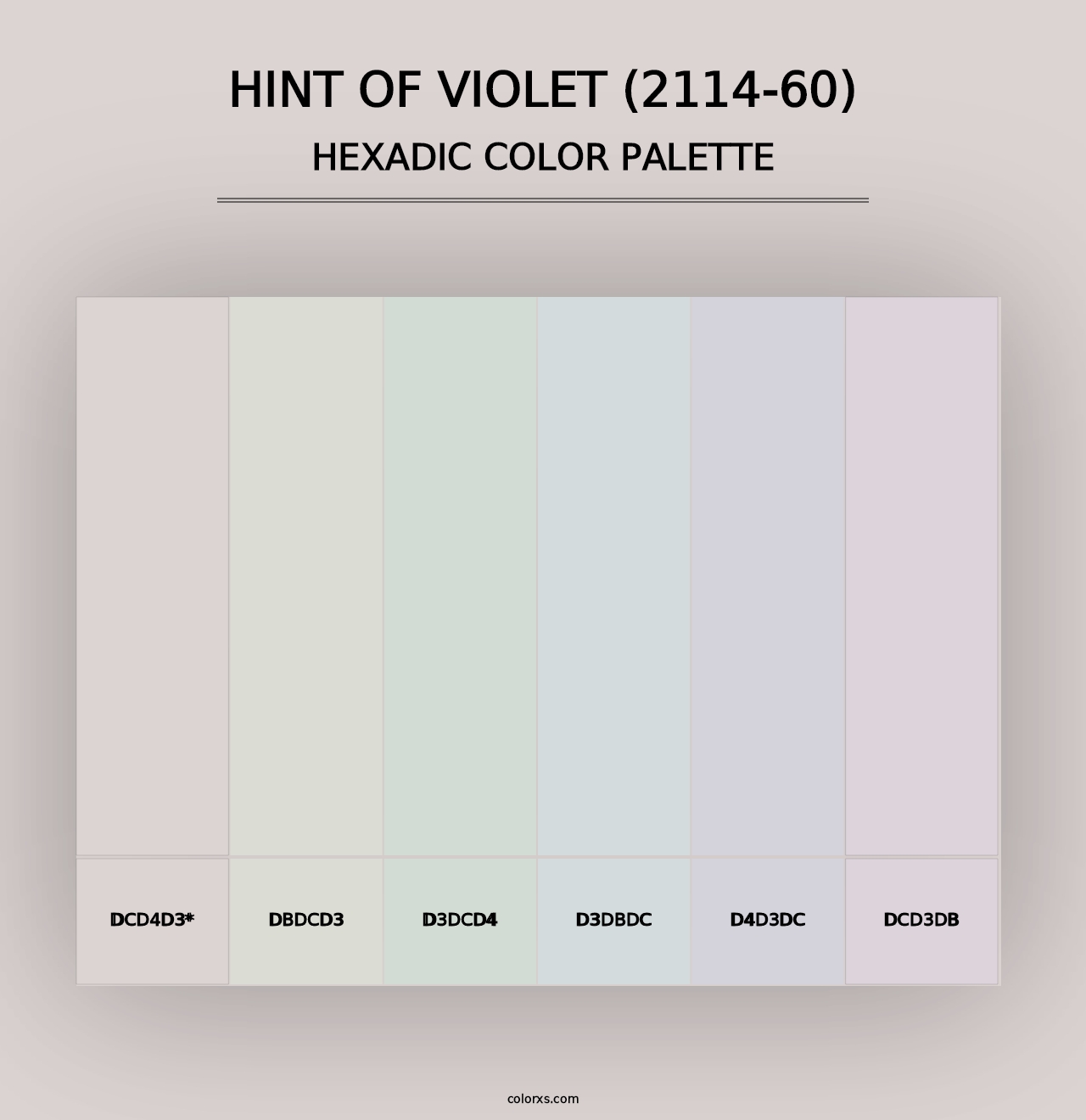 Hint of Violet (2114-60) - Hexadic Color Palette