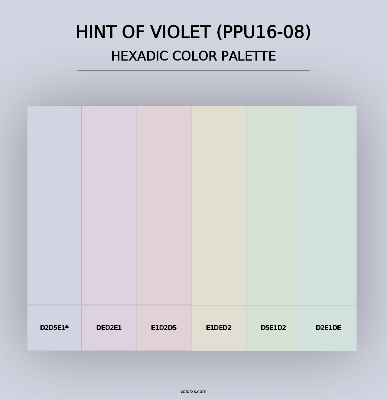 Hint Of Violet (PPU16-08) - Hexadic Color Palette