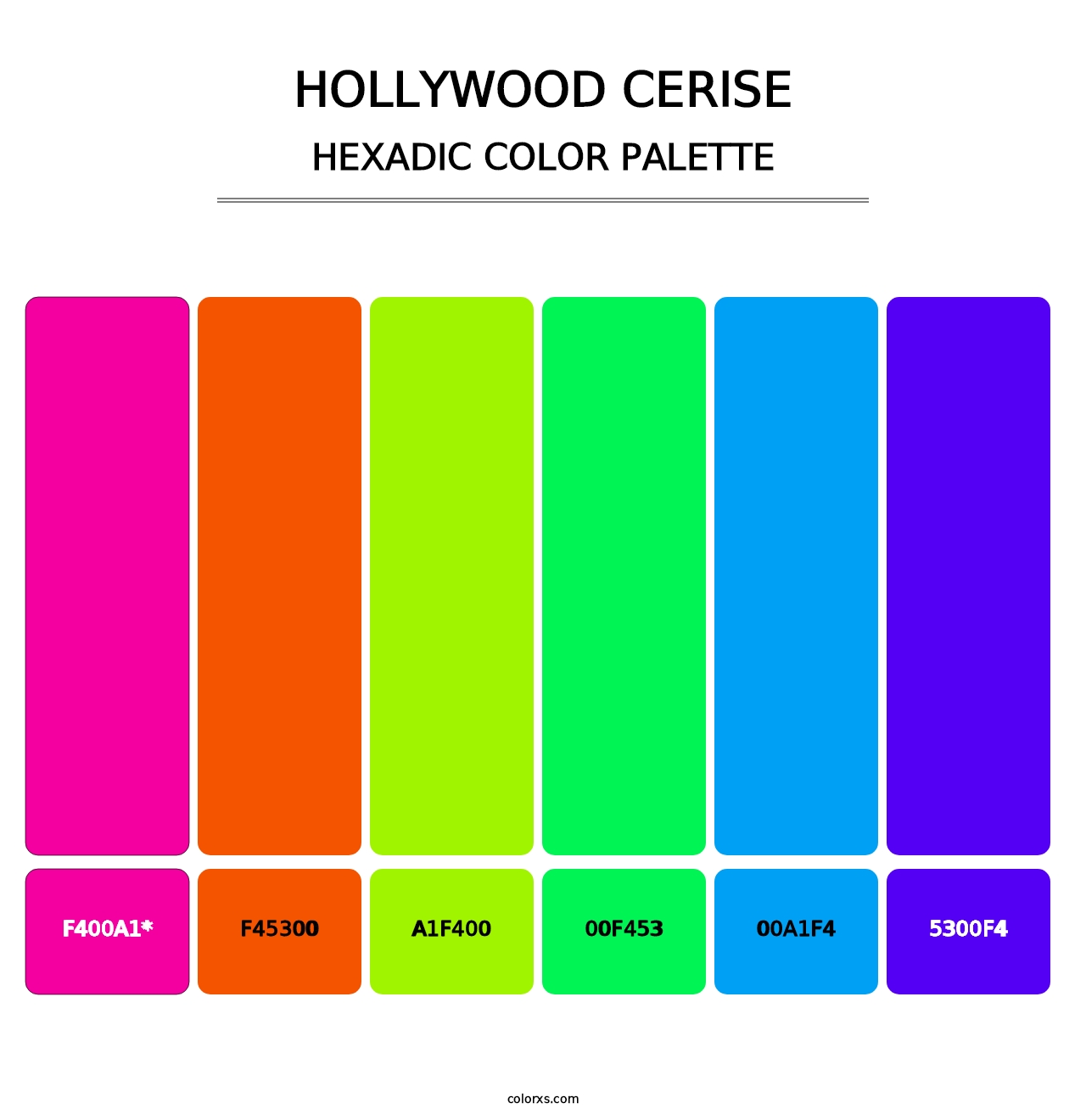 Hollywood Cerise - Hexadic Color Palette