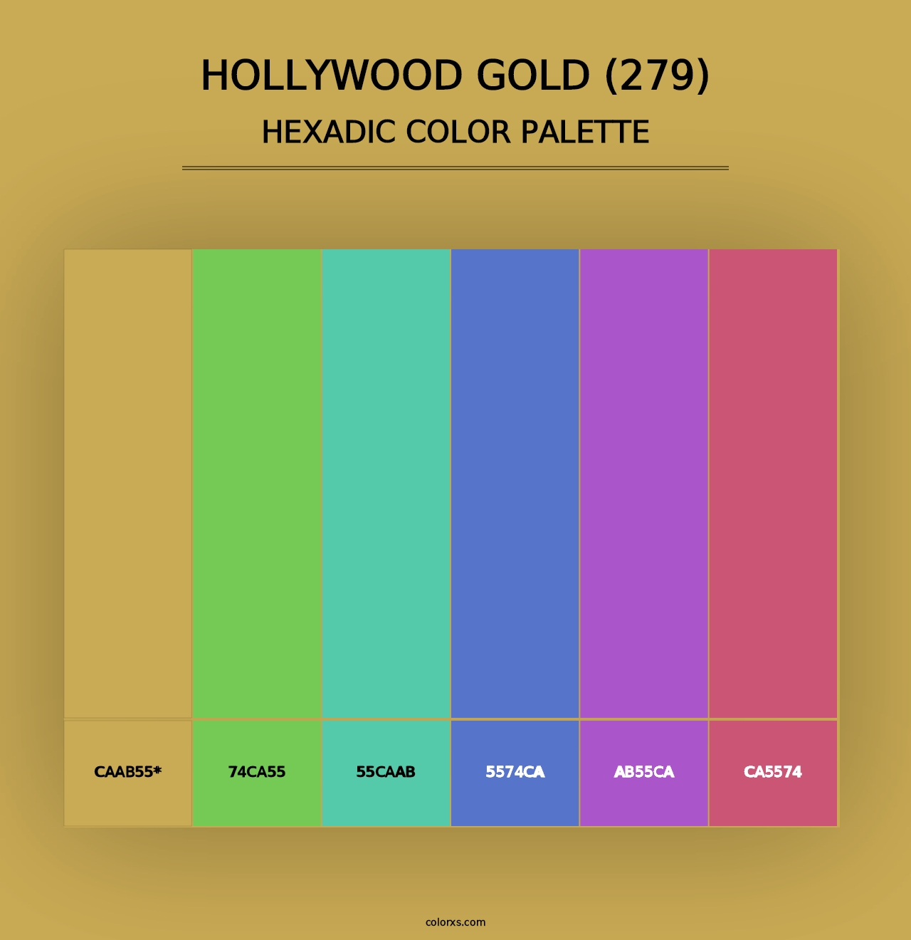 Hollywood Gold (279) - Hexadic Color Palette