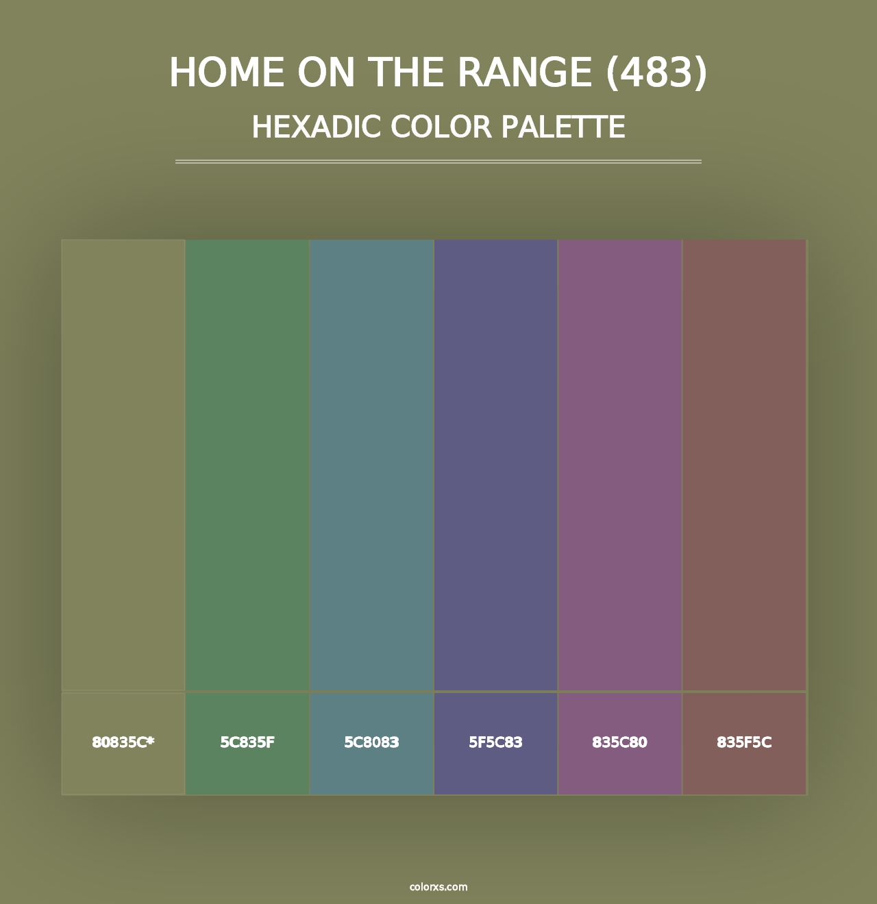 Home on the Range (483) - Hexadic Color Palette