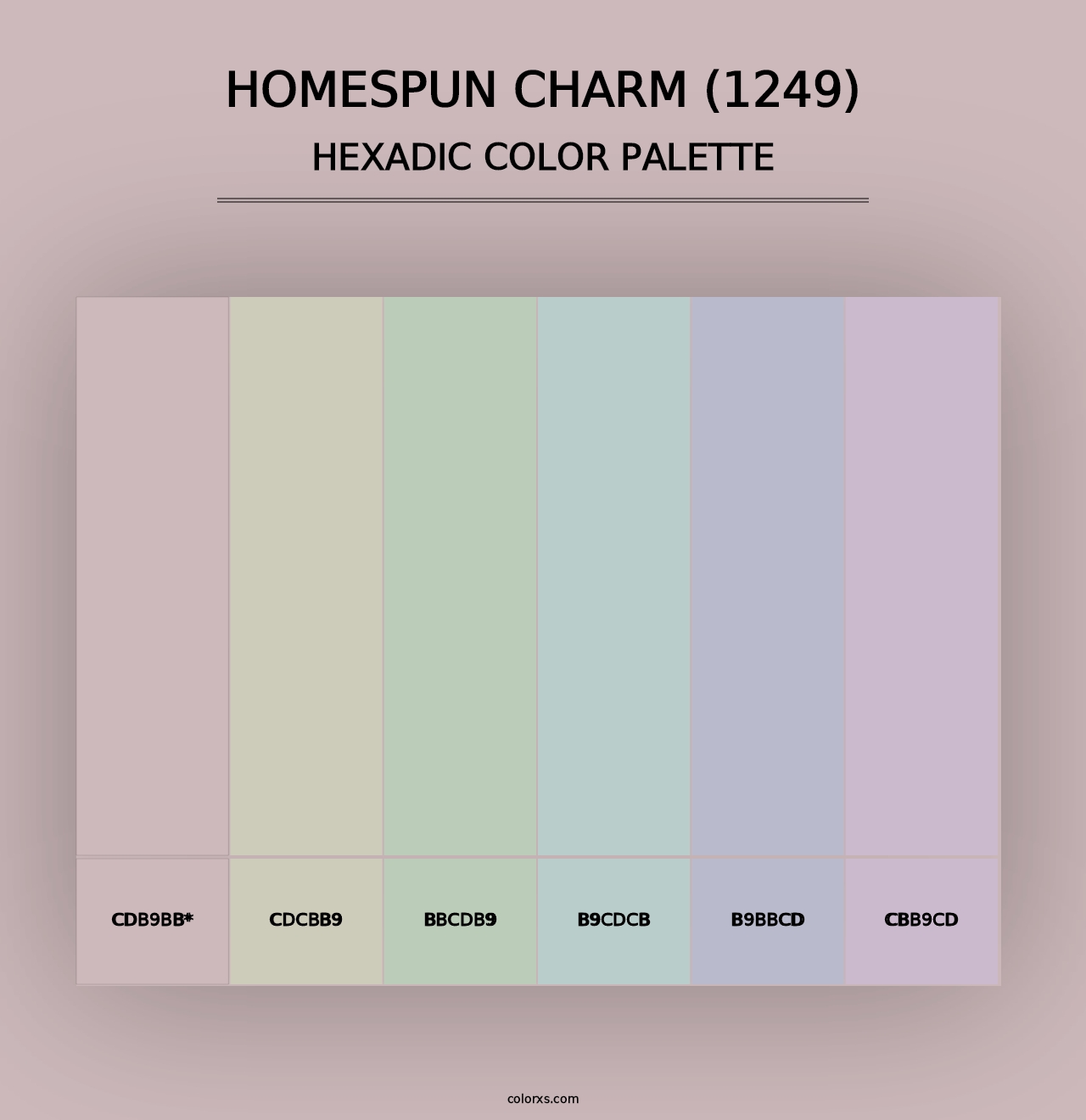 Homespun Charm (1249) - Hexadic Color Palette