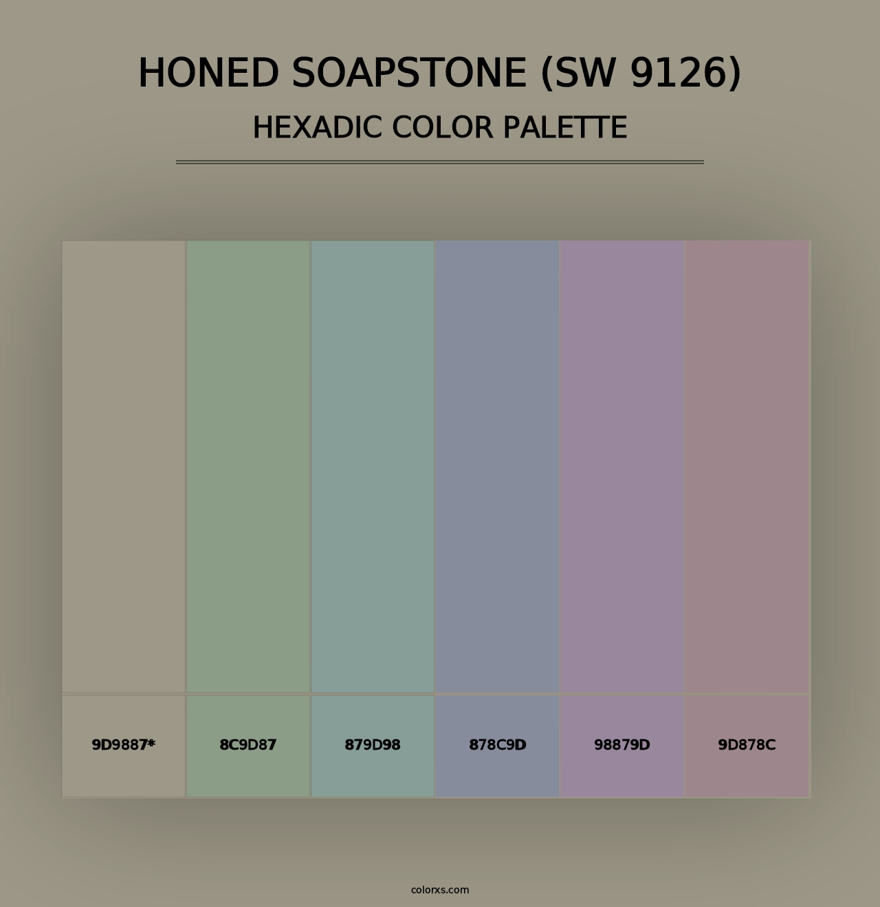 Honed Soapstone (SW 9126) - Hexadic Color Palette