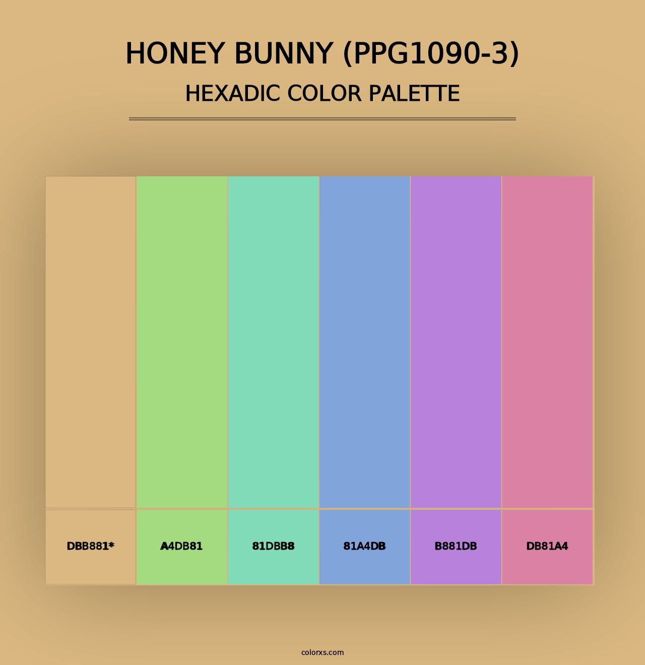 Honey Bunny (PPG1090-3) - Hexadic Color Palette