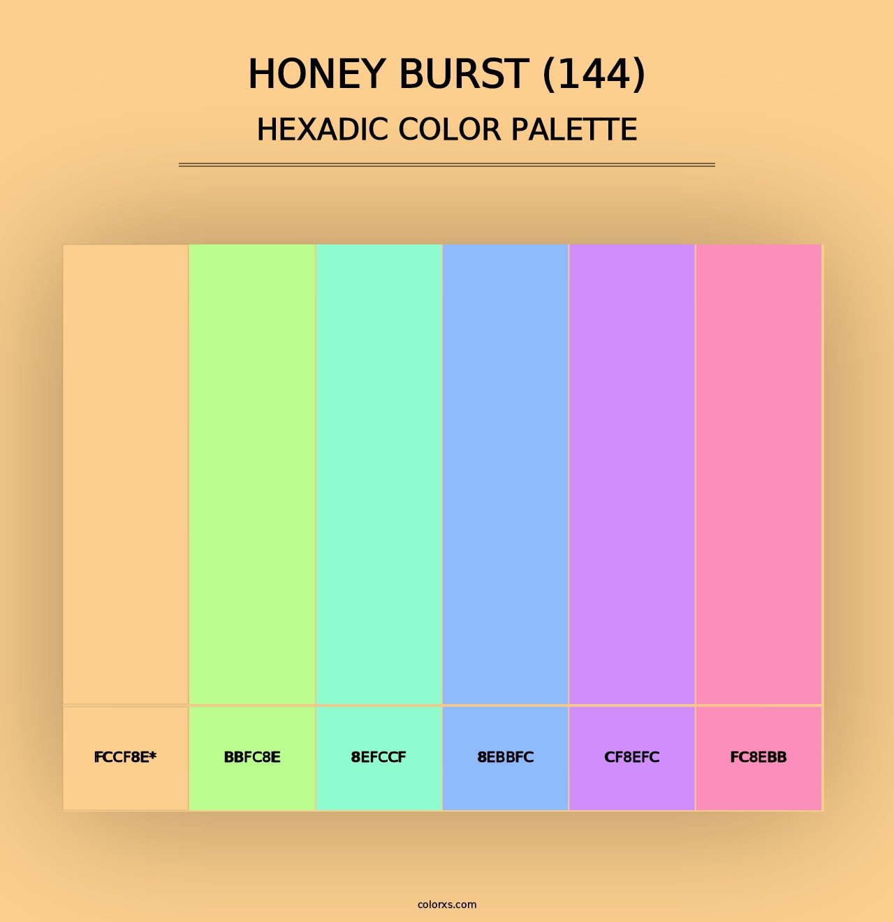 Honey Burst (144) - Hexadic Color Palette