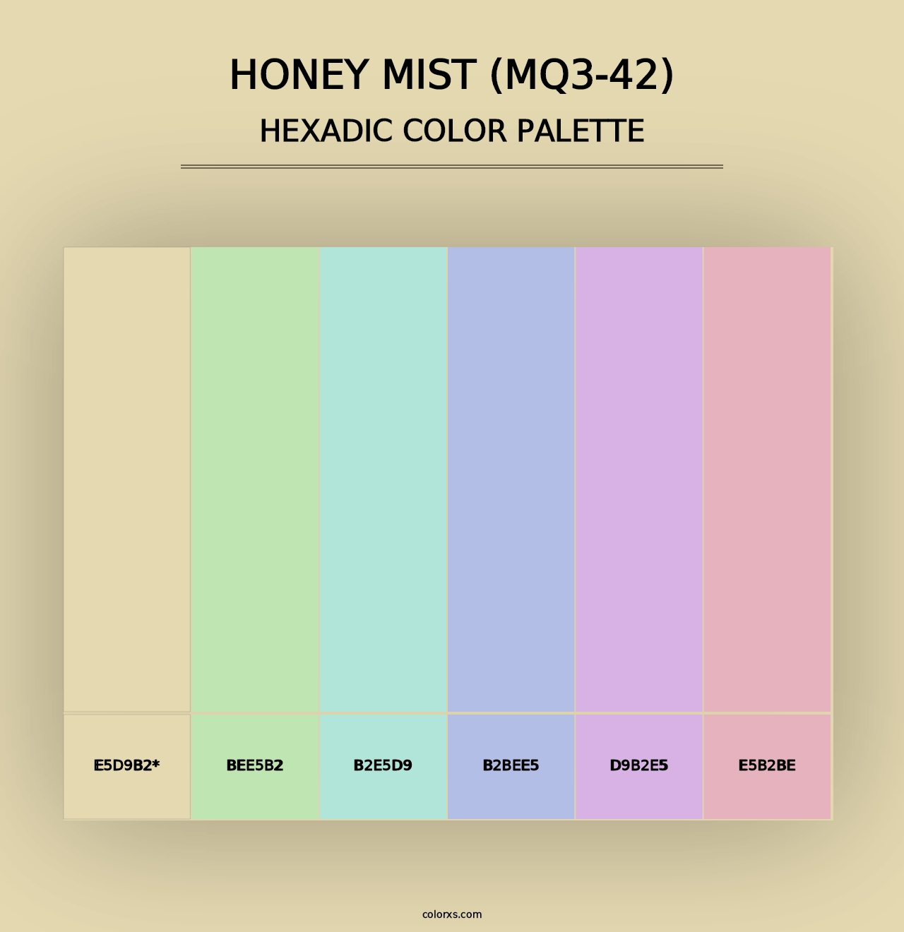 Honey Mist (MQ3-42) - Hexadic Color Palette