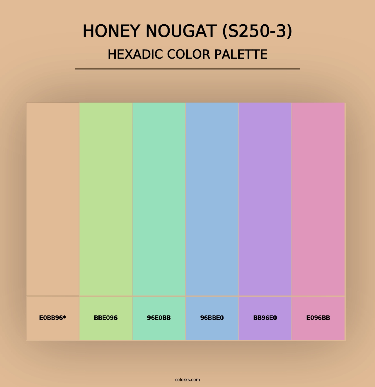 Honey Nougat (S250-3) - Hexadic Color Palette