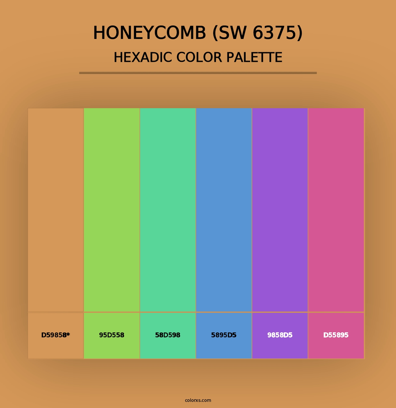 Honeycomb (SW 6375) - Hexadic Color Palette