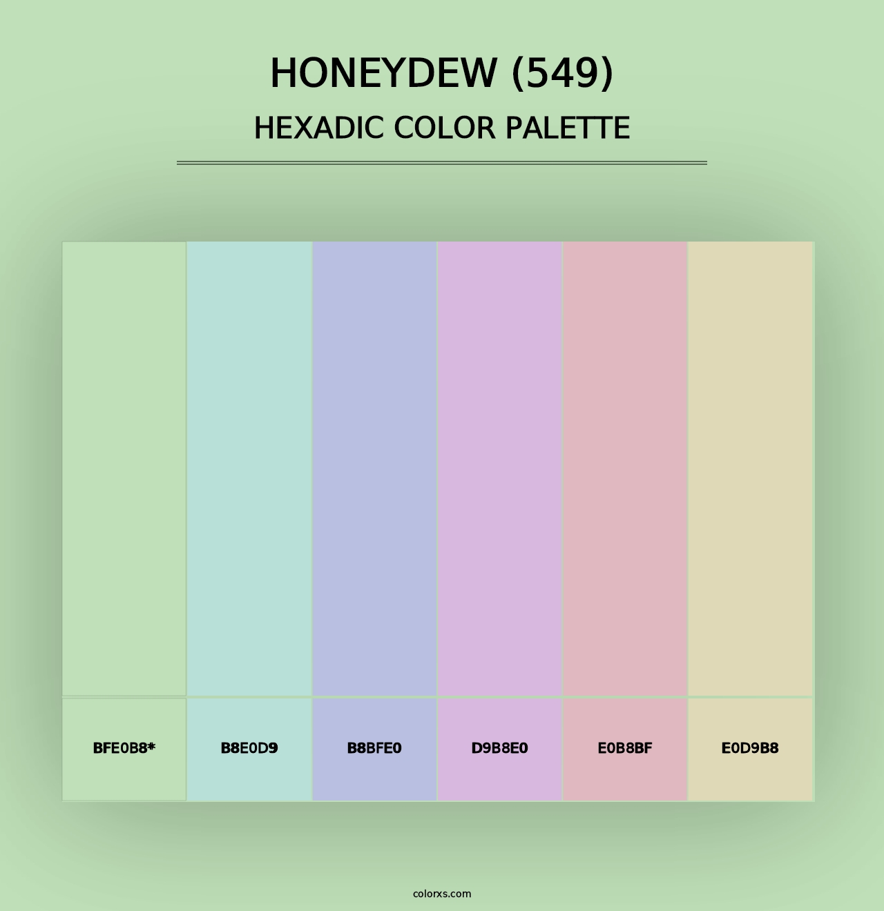 Honeydew (549) - Hexadic Color Palette