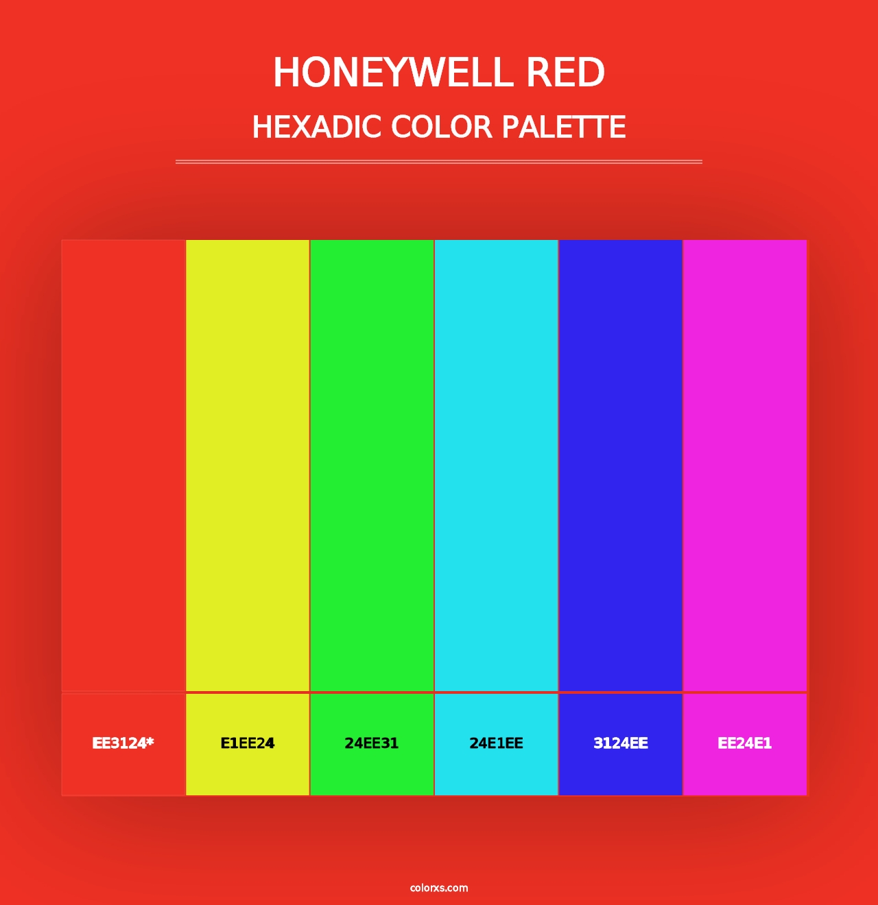 Honeywell Red - Hexadic Color Palette