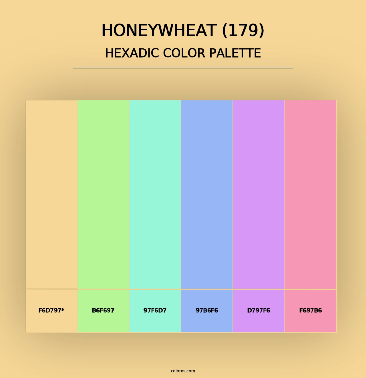 Honeywheat (179) - Hexadic Color Palette