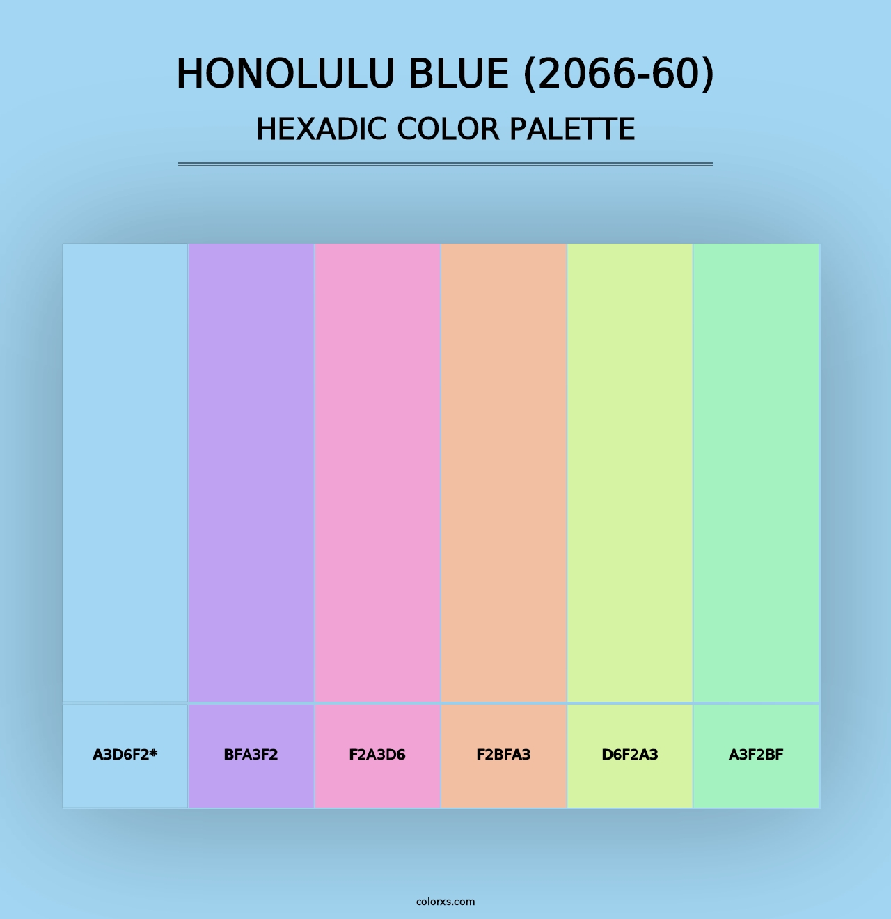 Honolulu Blue (2066-60) - Hexadic Color Palette