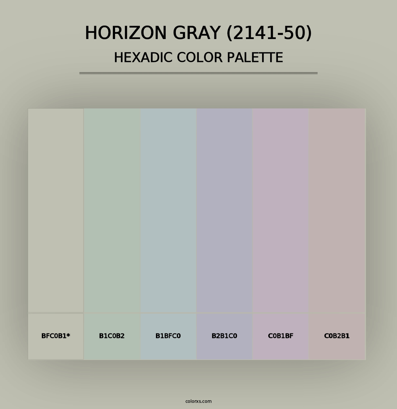 Horizon Gray (2141-50) - Hexadic Color Palette