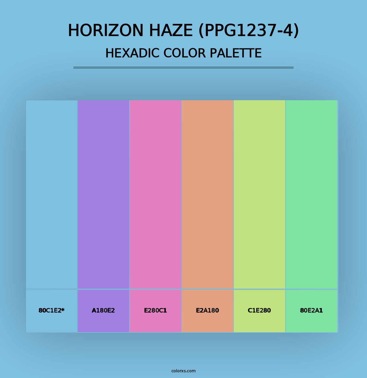 Horizon Haze (PPG1237-4) - Hexadic Color Palette