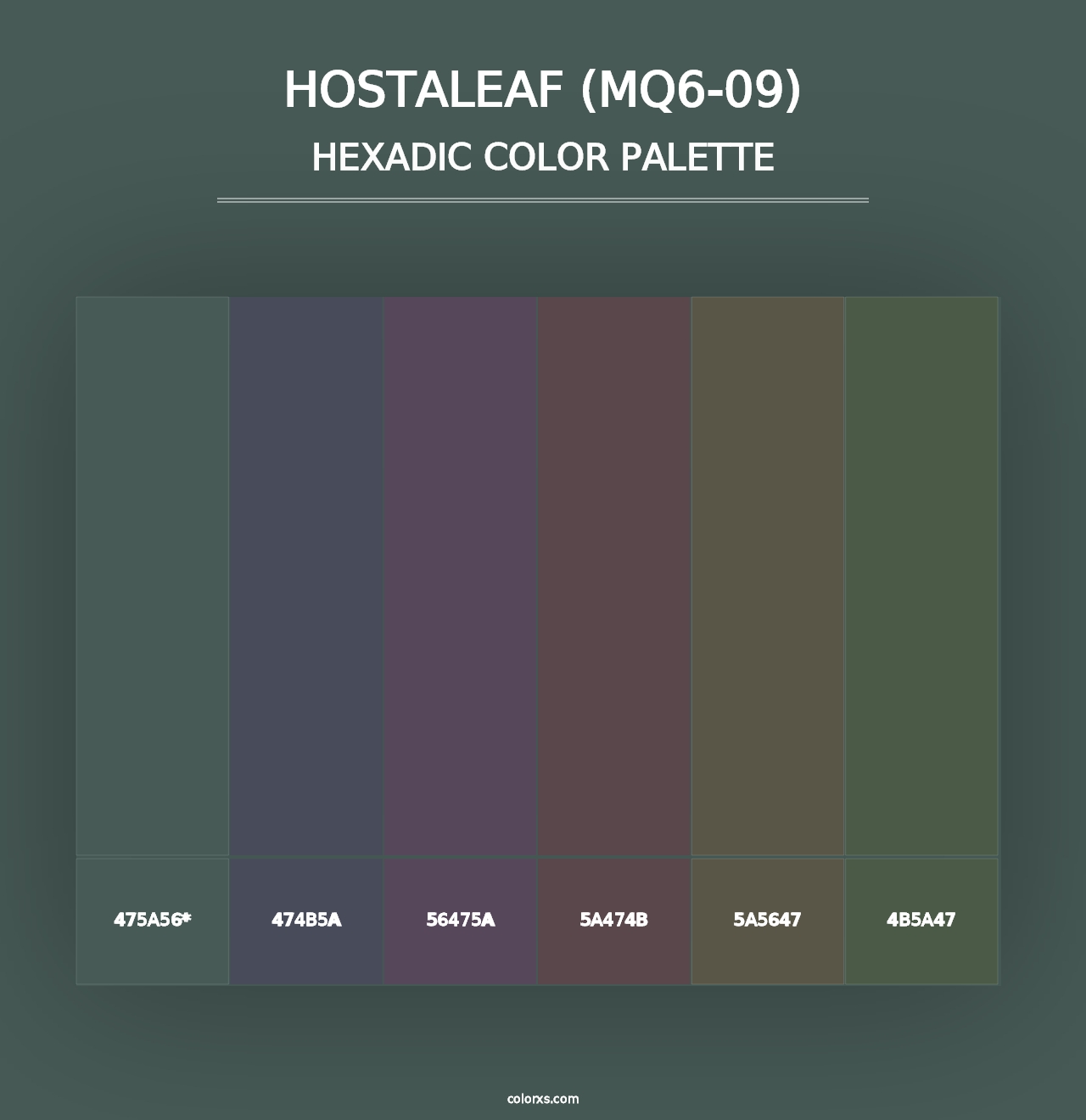 Hostaleaf (MQ6-09) - Hexadic Color Palette