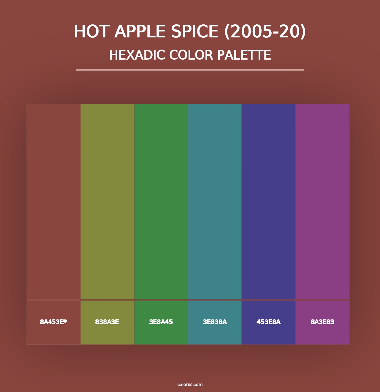 Hot Apple Spice (2005-20) - Hexadic Color Palette