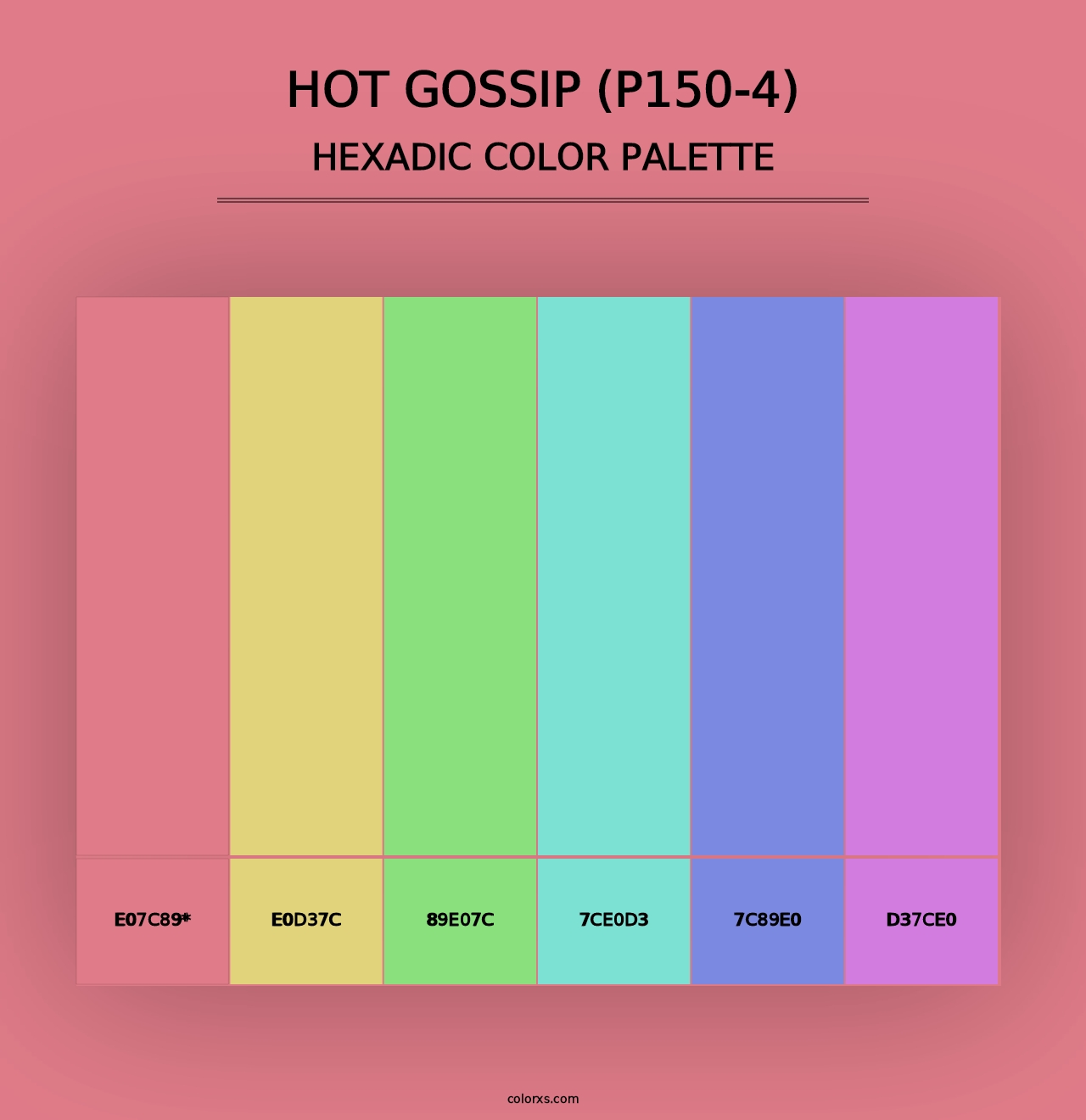 Hot Gossip (P150-4) - Hexadic Color Palette