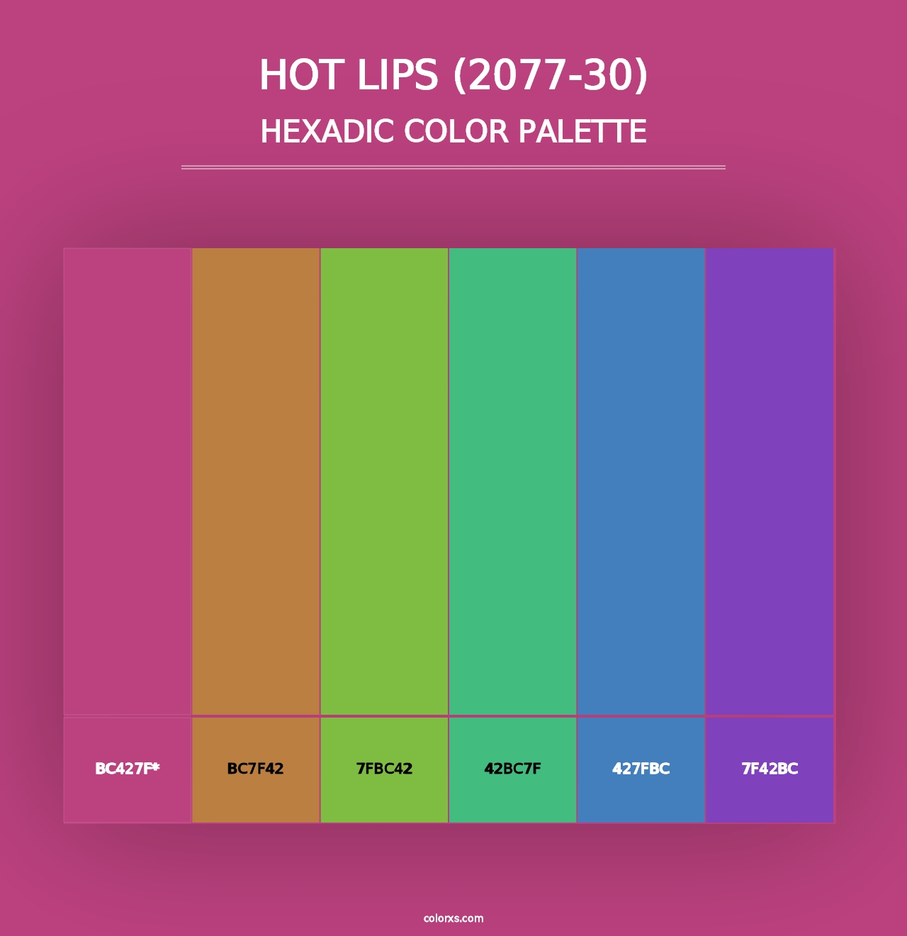 Hot Lips (2077-30) - Hexadic Color Palette