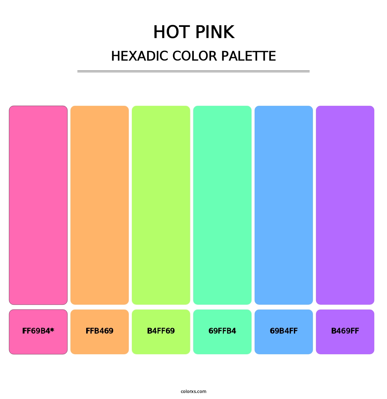 Hot Pink - Hexadic Color Palette