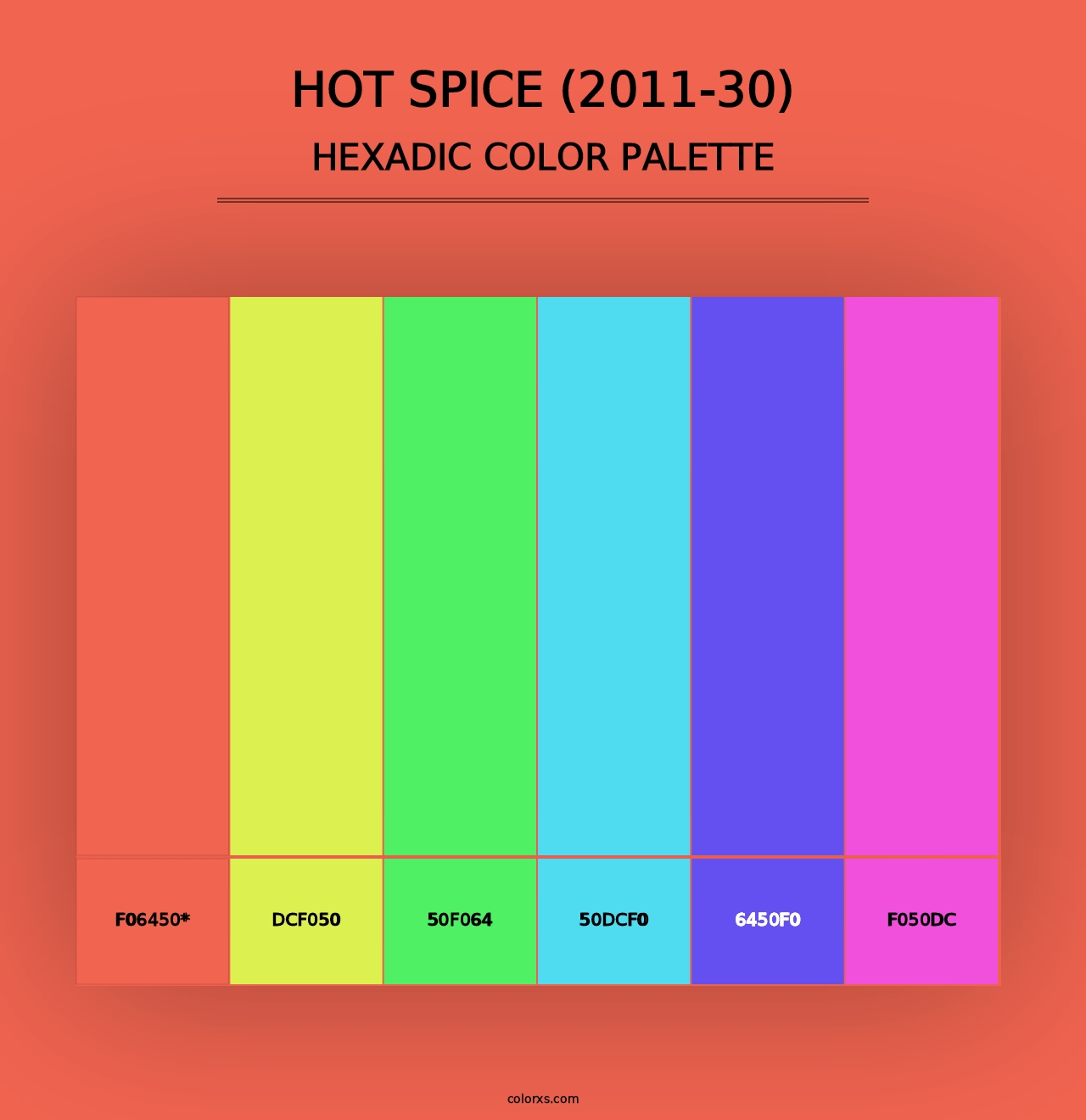 Hot Spice (2011-30) - Hexadic Color Palette