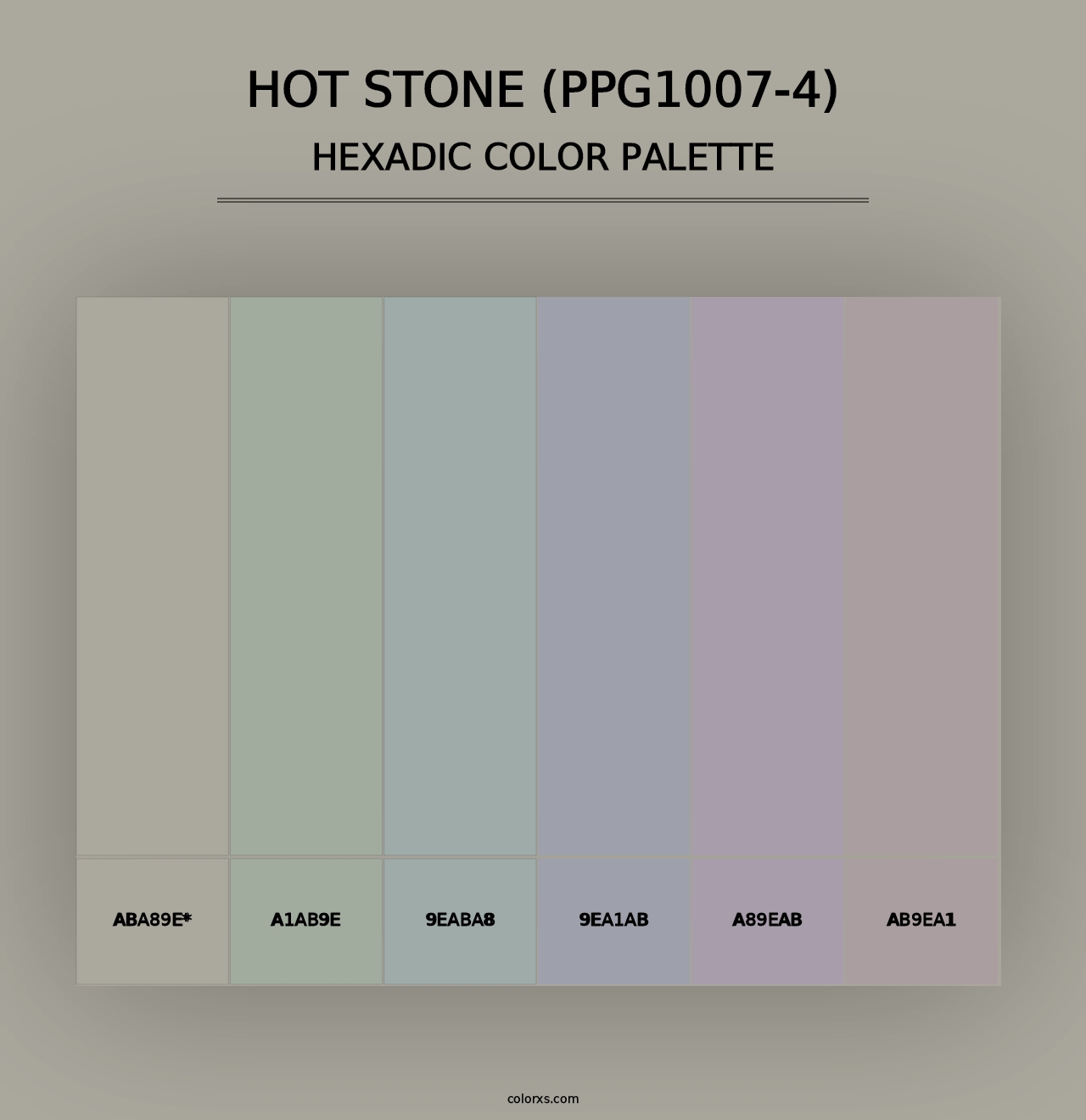 Hot Stone (PPG1007-4) - Hexadic Color Palette