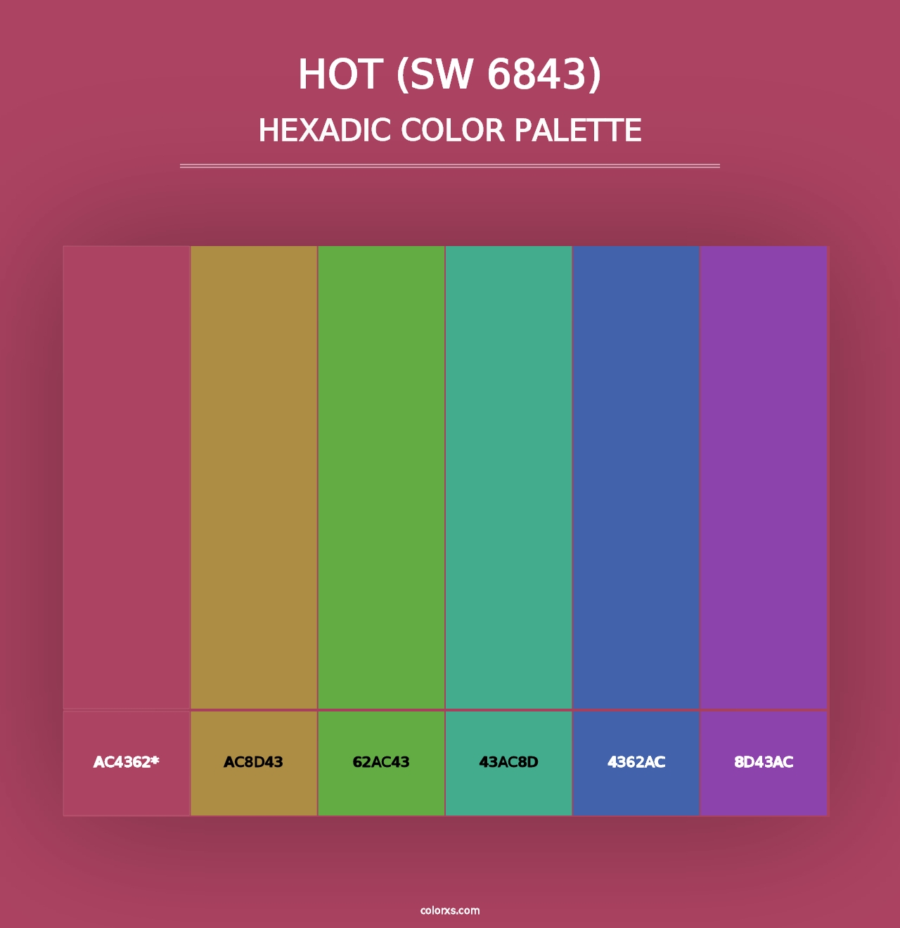 Hot (SW 6843) - Hexadic Color Palette