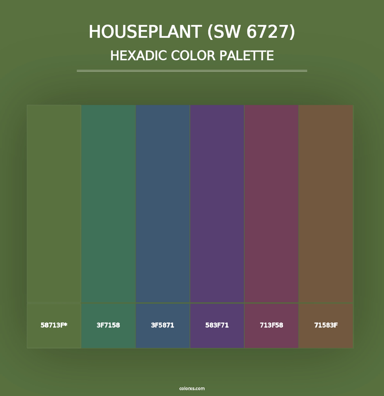 Houseplant (SW 6727) - Hexadic Color Palette