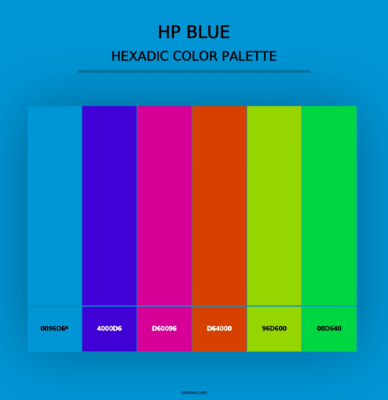 HP Blue - Hexadic Color Palette