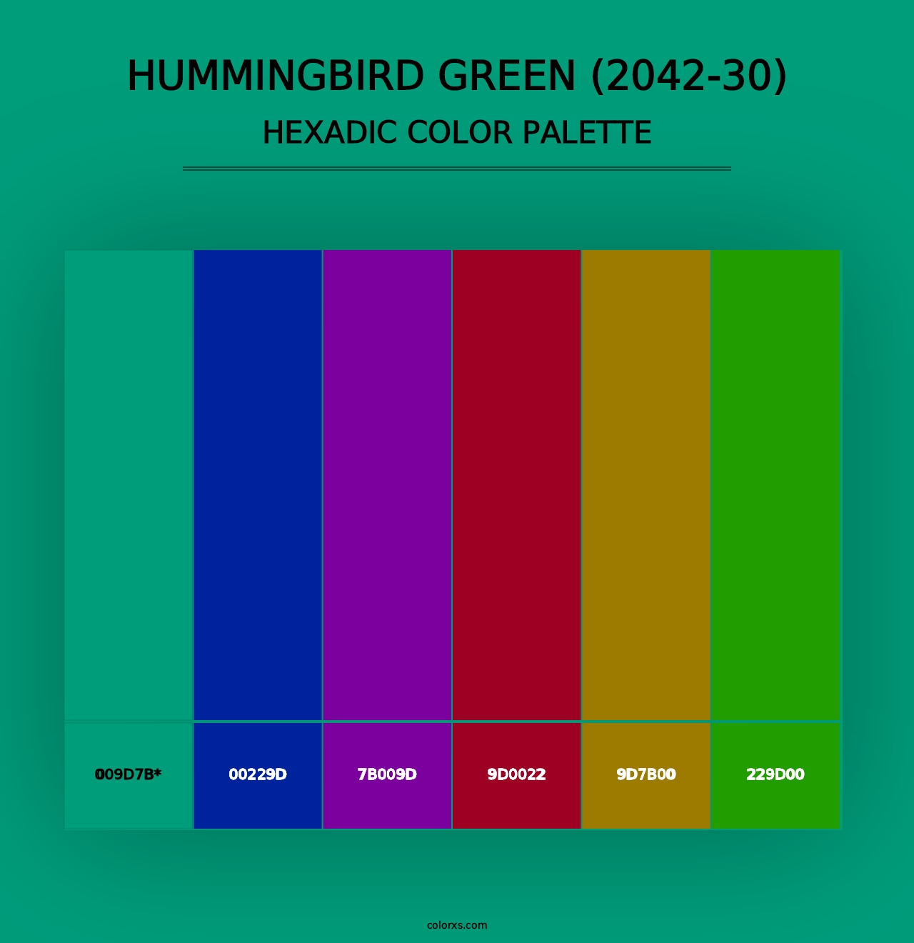 Hummingbird Green (2042-30) - Hexadic Color Palette