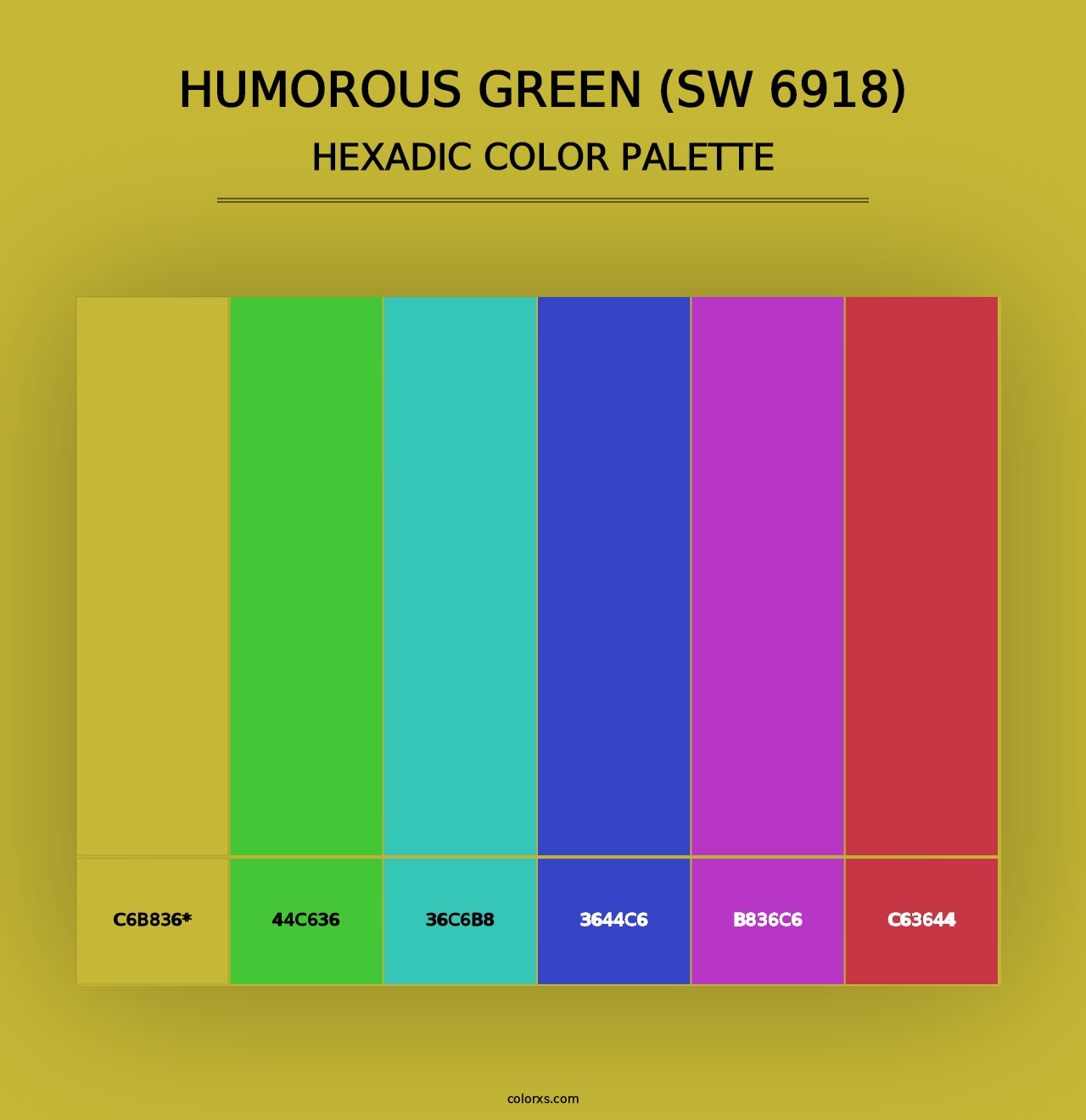 Humorous Green (SW 6918) - Hexadic Color Palette