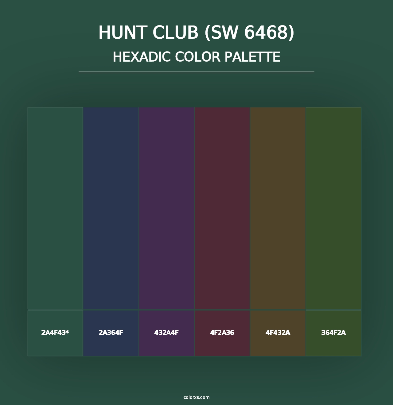 Hunt Club (SW 6468) - Hexadic Color Palette