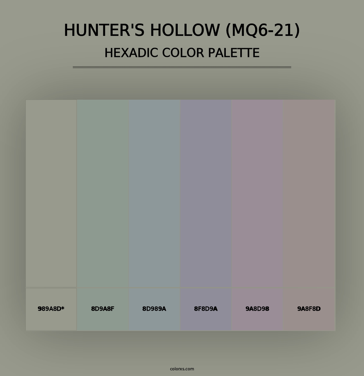 Hunter'S Hollow (MQ6-21) - Hexadic Color Palette