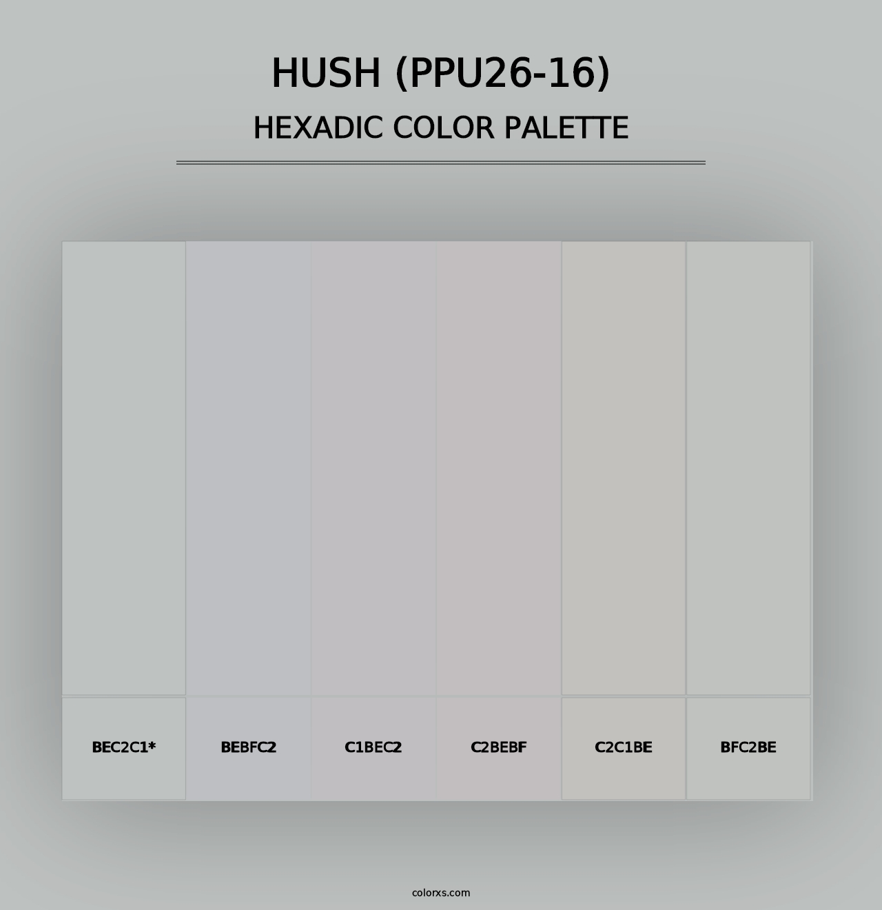 Hush (PPU26-16) - Hexadic Color Palette