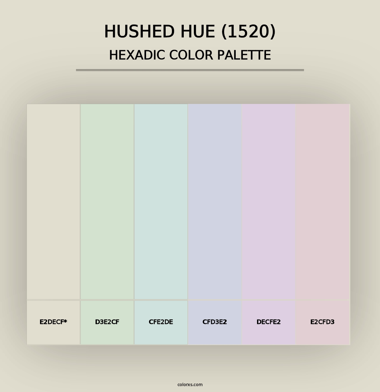 Hushed Hue (1520) - Hexadic Color Palette