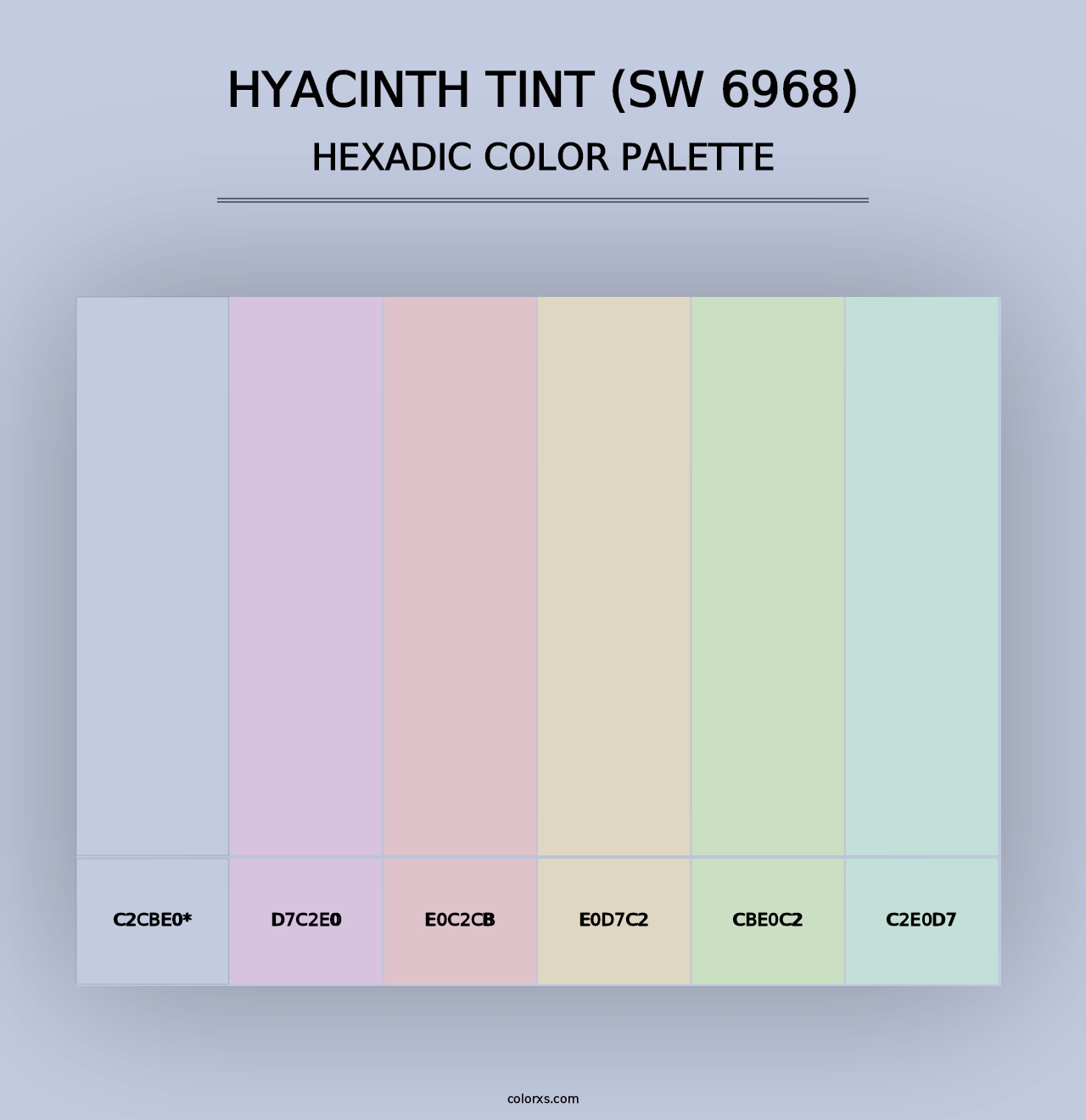 Hyacinth Tint (SW 6968) - Hexadic Color Palette