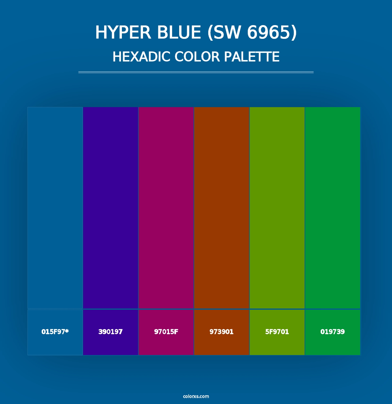 Hyper Blue (SW 6965) - Hexadic Color Palette