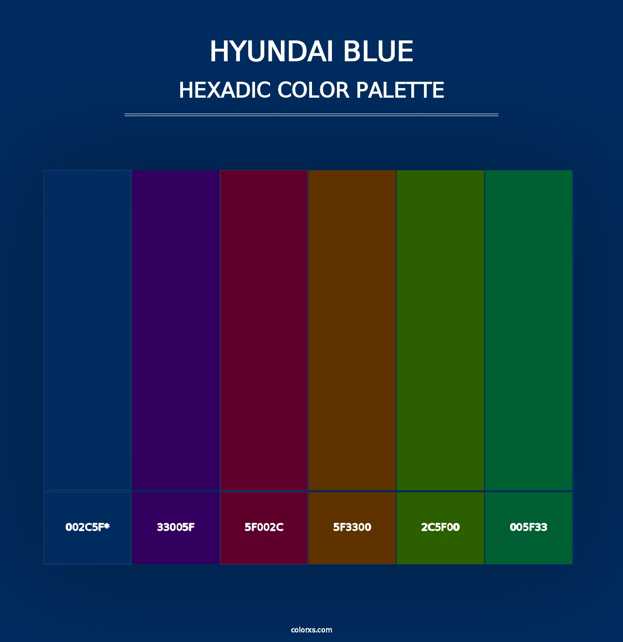 Hyundai Blue - Hexadic Color Palette