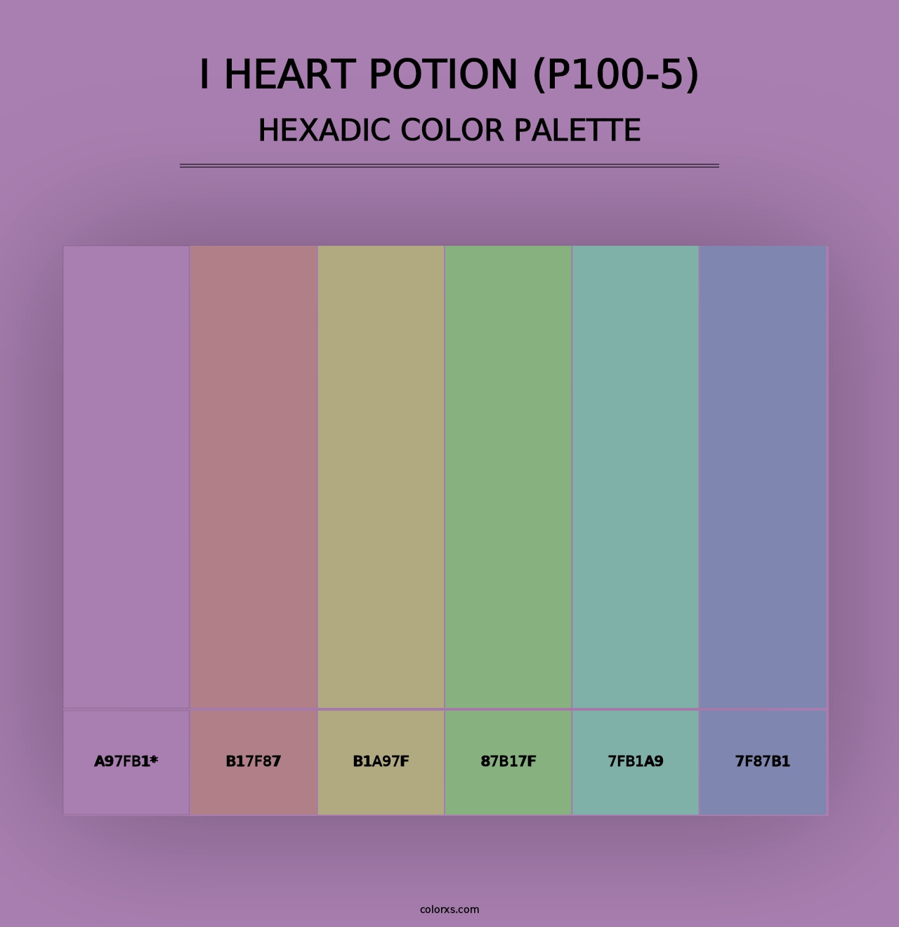 I Heart Potion (P100-5) - Hexadic Color Palette