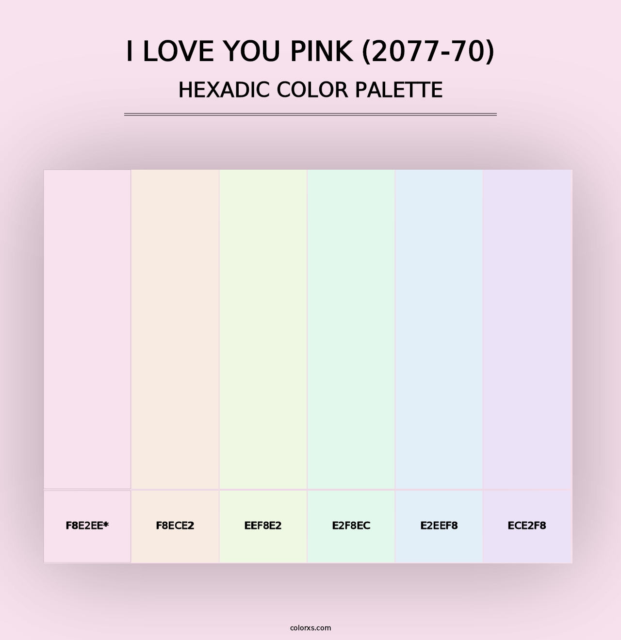 I Love You Pink (2077-70) - Hexadic Color Palette