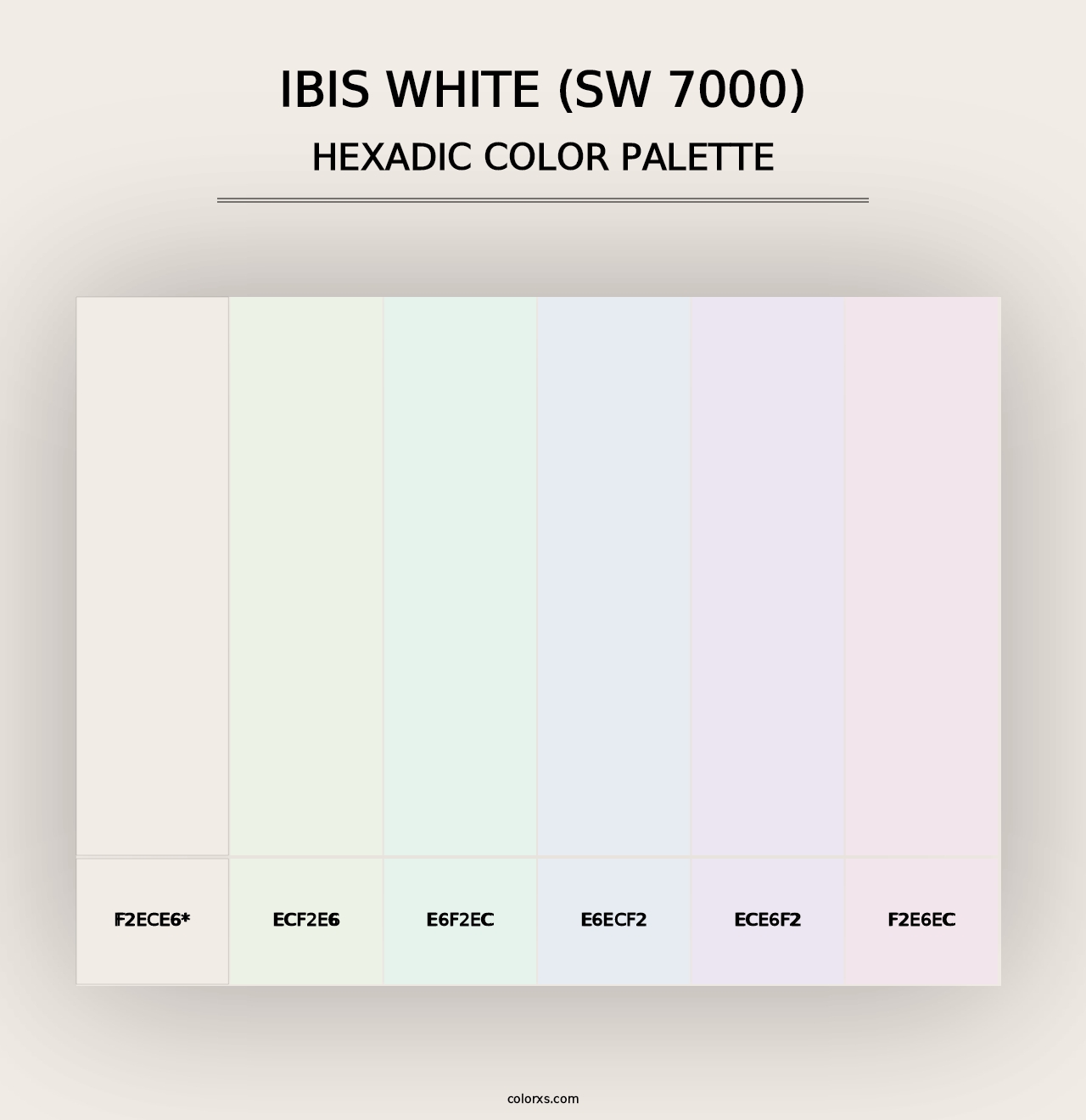 Ibis White (SW 7000) - Hexadic Color Palette