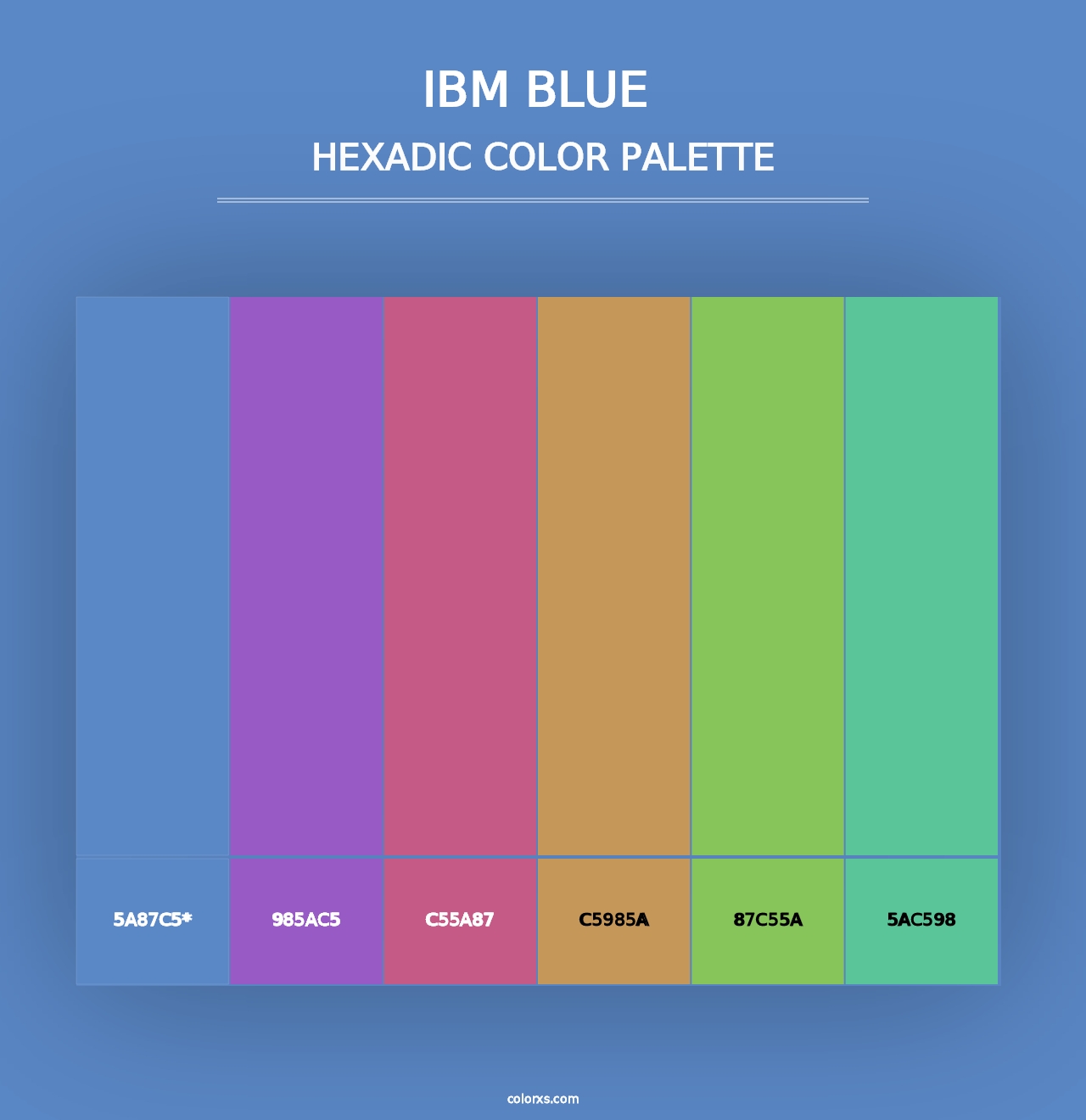 IBM Blue  - Hexadic Color Palette